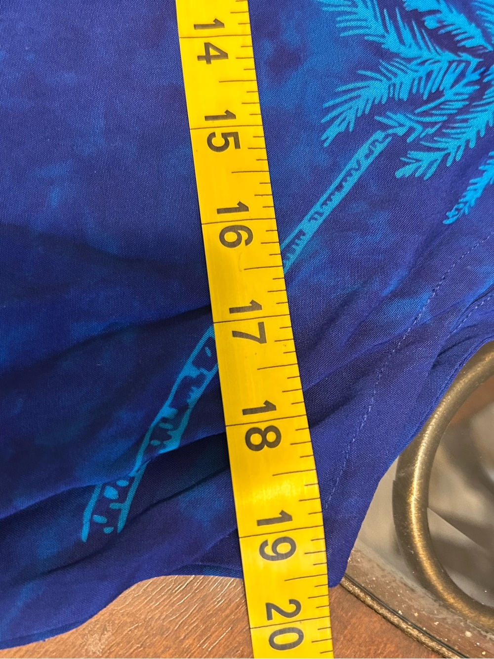 Peppermint Blue Palm-Print Sleeveless Mini Dress - Picture 3 of 5